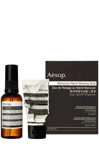 AESOP MOROCCAN NEROLI SHAVING DUET набор средств для бритья (сыворотка для бритья 50ml + лосьон после бритья 60ml)